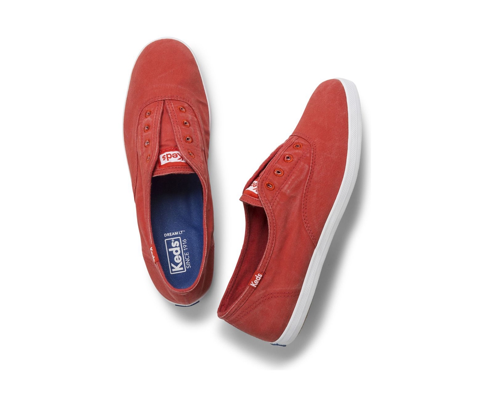 Slip On Γυναικεια - Keds Chillax Seasonal - Κοκκινα - ICLPE3280